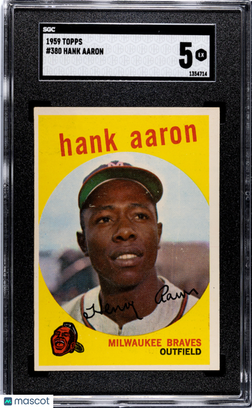 1959 Topps Hank Aaron #380 SGC 5