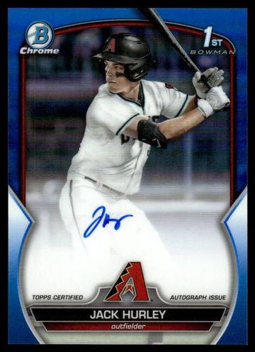 2023 Bowman Chrome Blue Jack Hurley #CDA-JH Auto /150