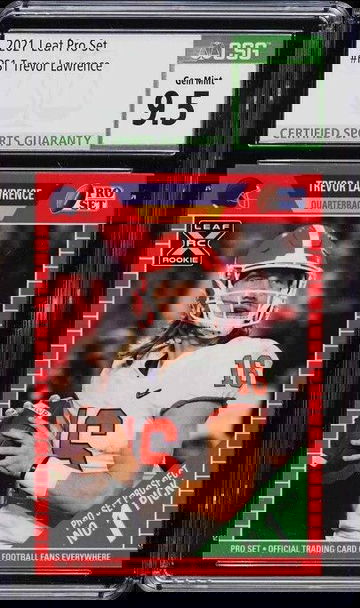 2021 TREVOR LAWRENCE LEAF PRO SET CSG 9.5 Gem MINT RC 💎🔥💎🔥