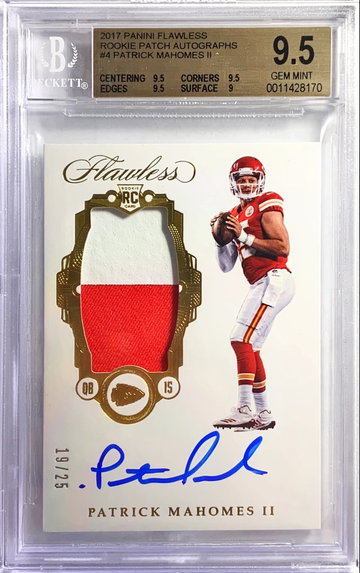 Patrick Mahomes Flawless RPA /25 BGS 9.5/9