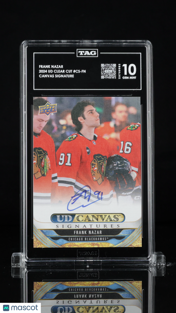 2024 Upper Deck Clear Cut UD Canvas Frank Nazar #CS-FN Canvas Signature Rookie TAG 10