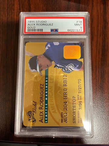 1995 Studio Gold Alex Rodriguez PSA 9