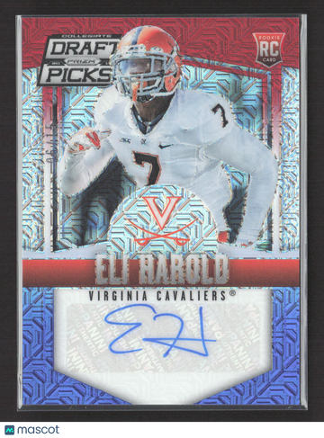 2015 Panini Prizm Collegiate Draft Picks Eli Harold #186 Blue RC Auto