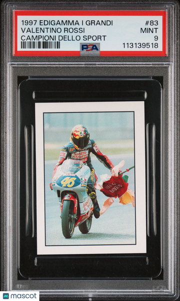 1997 Edigamma I Grandi Campioni Dello Sport Valentino Rossi #83 Rookie PSA 9