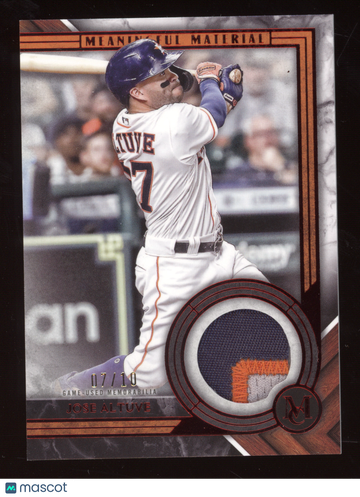 2022 Topps Museum Collection Meaningful Material Relic Jose Altuve #MMR2-JAL Red /10