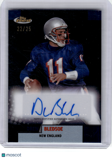2024 Topps Finest Football—Drew Bledsoe #FBA-DB 22/25—Very Good