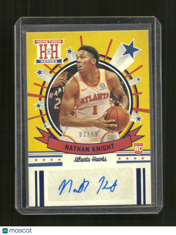 2020-21 Panini Chronicles Nathan Knight #HH-NKN Hometown Heroes Rookie Autographs Blue AU,SN