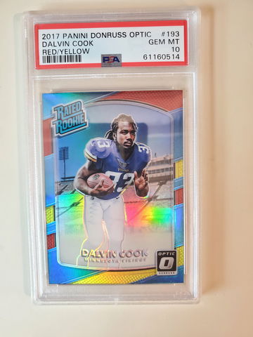 DALVIN COOK 2017 OPTIC RED YELLOW PSA 10 ROOKIE