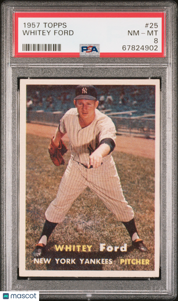 1957 Topps Whitey Ford #25 PSA 8
