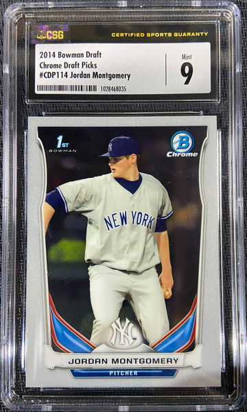2014 Bowman Chrome Draft Picks Jordan Montgomery CSG 9 MINT