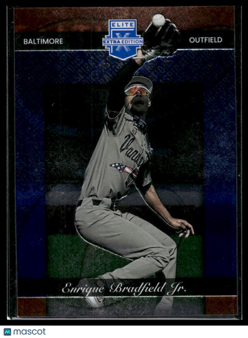 2023 Panini Elite Extra Edition Enrique Bradfield Jr. #164 Aspirations Blue SN