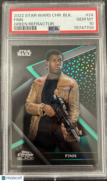 2022 Topps Chrome Black Star Wars Finn #24 PSA 10