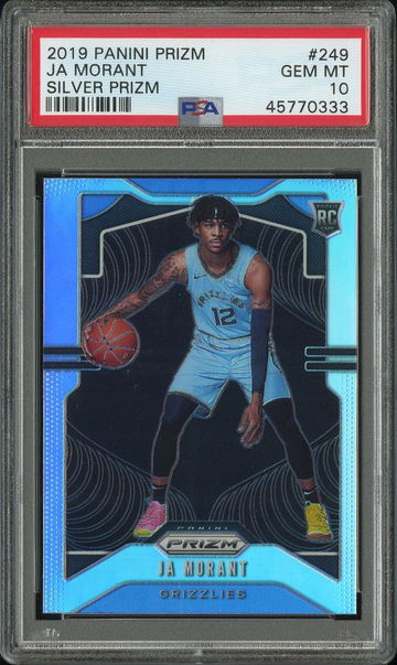 2019 Panini Prizm Ja Morant #249 SILVER PRIZM PSA 10