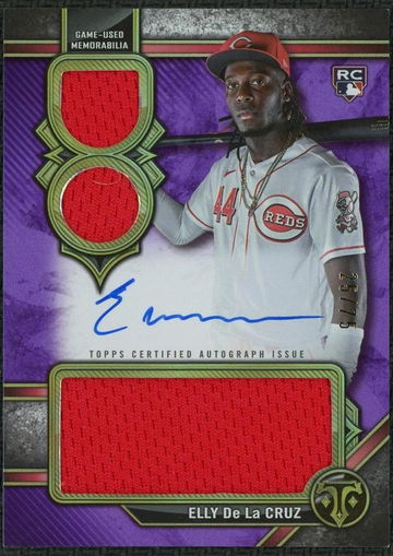 2024 Topps Triple Threads Amethyst Elly De La Cruz #RAR-ED RC Auto Relic /75