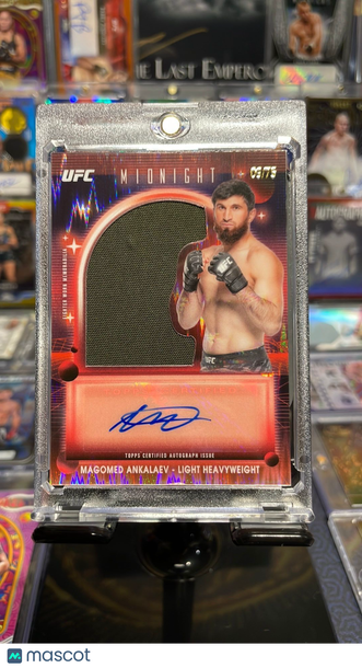 2025 Topps Midnight SSP Refractor Relic Auto Magomed Ankalayev Champion /75 Trading Card