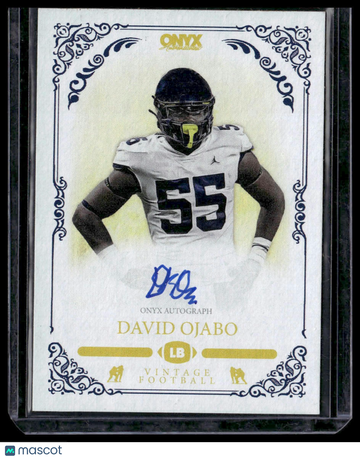 2022 Onyx Vintage David Ojabo #VADO Blue Signature Autographs AU