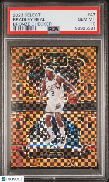 2023 Panini Select Bradley Beal #47 Bronze Checker PSA 10