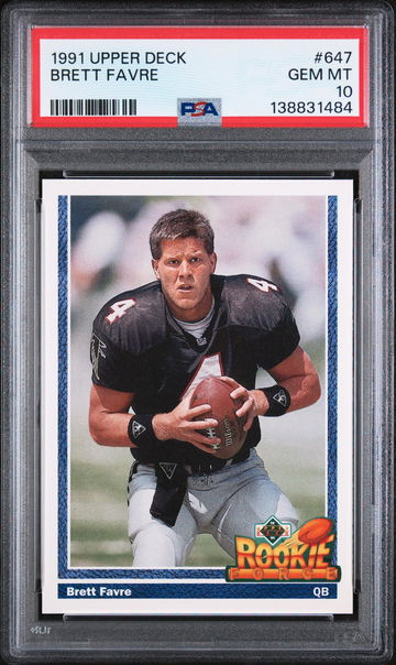 1991 Upper Deck Rookie Force Brett Favre #647 PSA 10