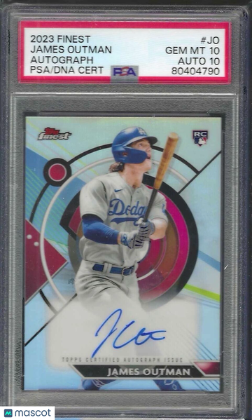 2023 Topps Finest Finest Autographs James Outman #JO PSA 10 Auto 10