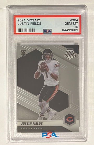 2021 Mosaic Justin Fields Bears Rookie PSA 10