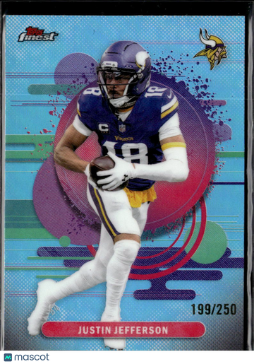 Justin Jefferson 2025 Topps Finest Uncommon /250 Minnesota Vikings