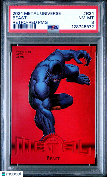 2024 Skybox Metal Universe Avengers Retro Beast 096/100 #R24 PSA 8