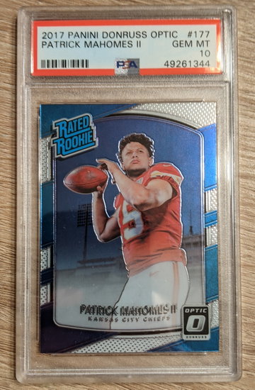 Patrick Mahomes 2017 Optic #177 PSA 10