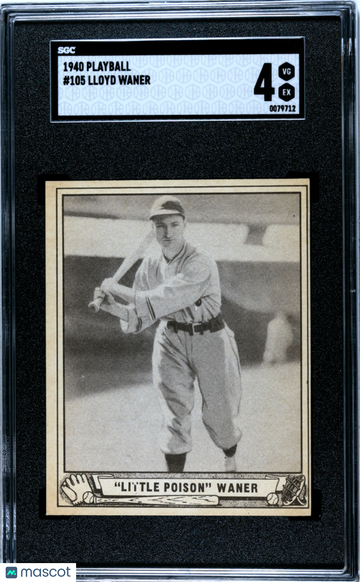 1940 Playball Lloyd Waner #105 SGC 4