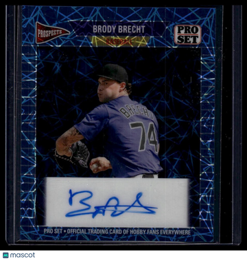 2026 Pro Set Metal - 1989 Pro Set Autographs Mini Lazer Blue Brody Brecht #89AM-BB1 AU SN