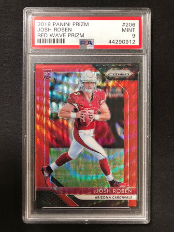 2018 Prizm - Josh Rosen - Rookie Red Wave /149 PSA 9