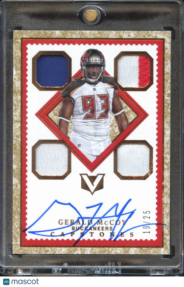 2018 Panini Vertex Capstones Gerald McCoy #CP-GM /25 Quad Patch Memorabilia