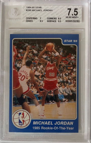 1984-85 Star Michael Jordan #288 Rookie of the Year - low pop
