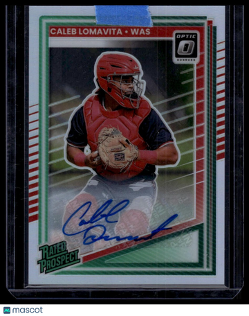 2025 Donruss Caleb Lomavita #149 Rated Prospects Optic Signatures AU