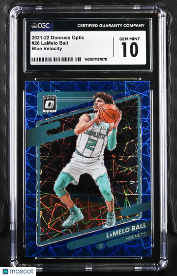 2021-22 Donruss Optic LaMelo Ball #26 Blue Velocity CGC 10