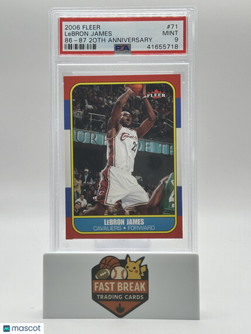 2006 Fleer 86-87 20th Anniversary LeBron James #71 PSA 9