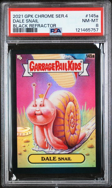 2021 Topps GPK Chrome S4 Black Refractor Dale Snail #145a /99 PSA 8