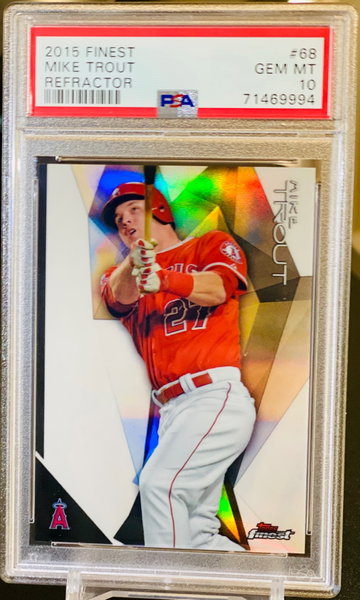 2015 Finest Mike Trout Refractor PSA 10