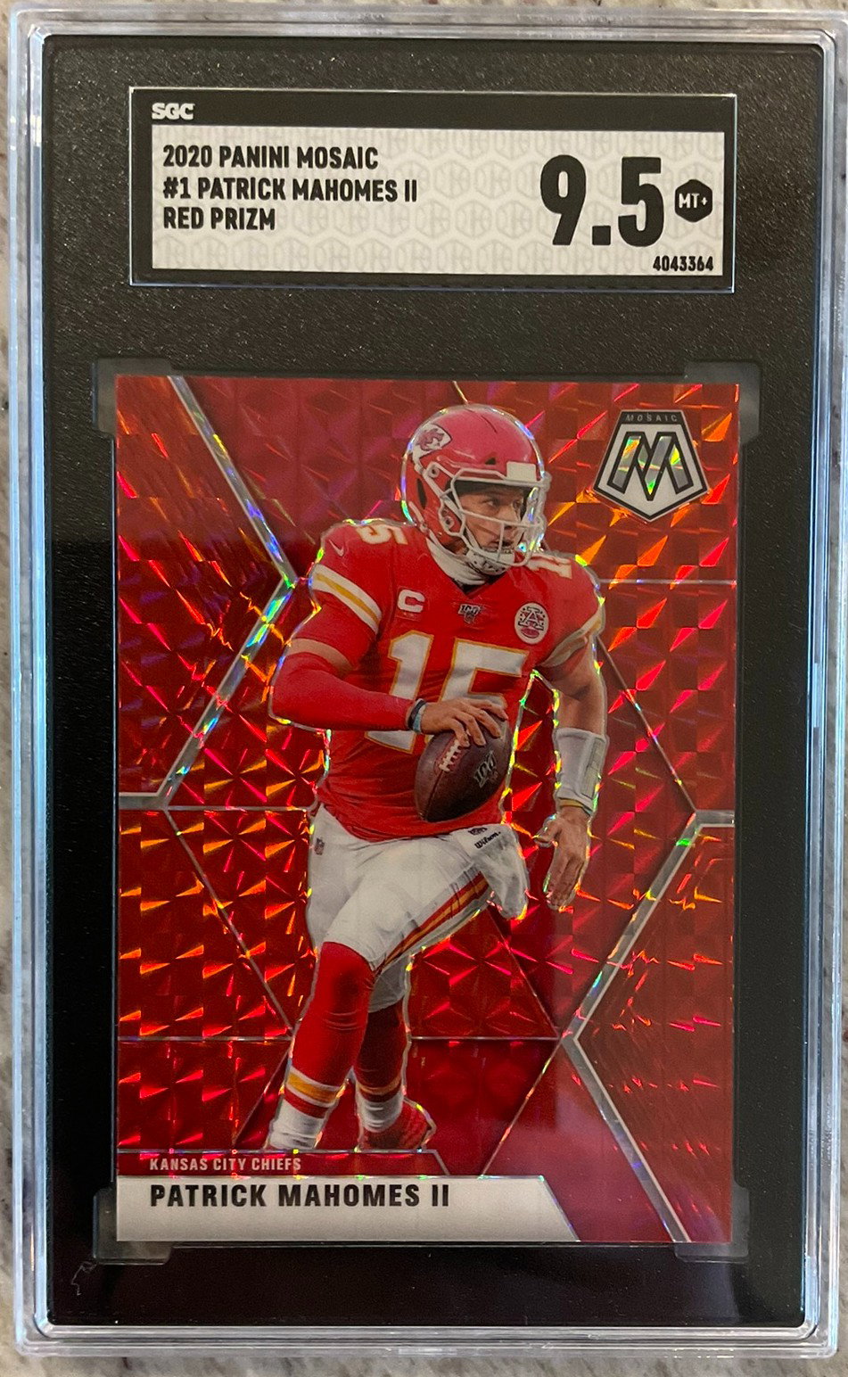 2020 Panini Mosaic Red Prizm Patrick Mahomes