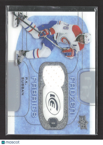 2015 Upper Deck Ice Frozen Fabrics P.K. Subban #FF-PS Jersey Patch Game-Used Hockey Memorabilia