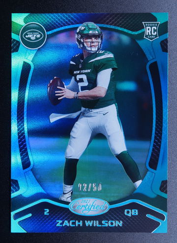 Zach Wilson 2021 Panini NFL Certified Teal Parallel /50 #102 RC - Jersey Number!
