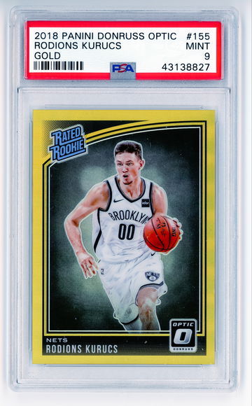 2018 Panini Optic Rodions Kurucs Gold /10 PSA 9