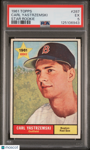 1961 Topps Carl Yastrzemski #287 Star Rookie PSA 5