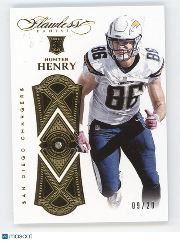 2016 Panini Flawless Hunter Henry #100 RC 09/20