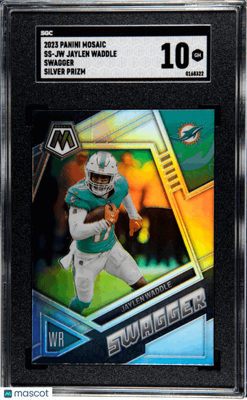 2023 Panini Mosaic Jaylen Waddle #SS-JW Swagger Silver Prizm SGC 10
