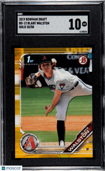2019 Bowman Draft Blake Walston #BD-12 Gold SGC 10