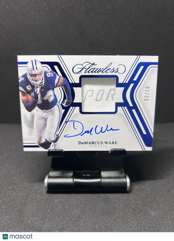 2025 Panini Flawless DeMarcus Ware Signature Gloves Patch Auto Sapphire Blue /10 Football Card