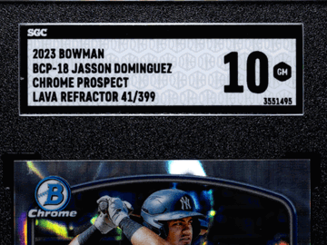 2023 Bowman Jasson Dominguez #BCP-18 CHR. Pros. Lava Refractor SGC 10