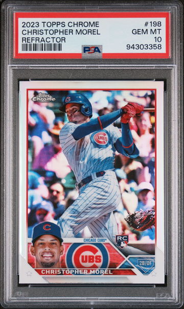 2023 Topps Chrome Refractor Christopher Morel #198 RC PSA 10