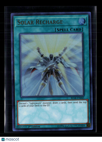 Yu-Gi-Oh! 2018 Konami Battles of Legend: Relentless Revenge Solar Recharge 1st Edition #BLLR-EN045