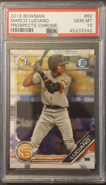 2019 Bowman Chrome Marco Luciano PSA 10 San Francisco Giants